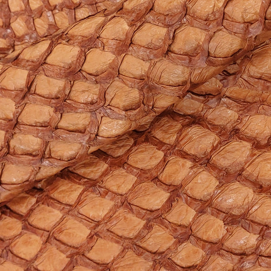 Arapaima Leather 1/2 Hide, Tan