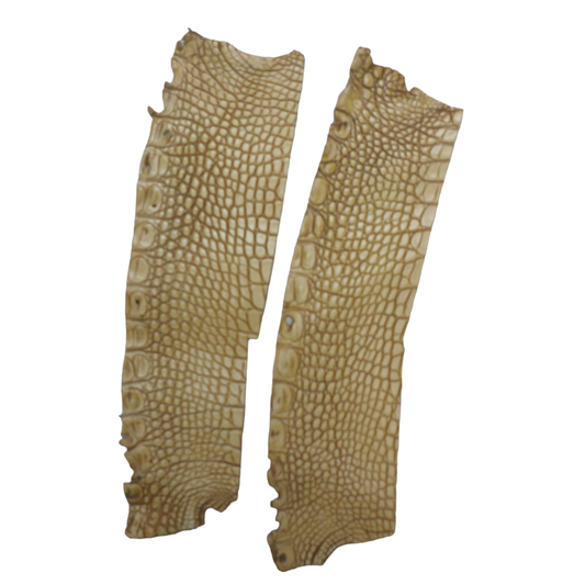 American Alligator Flank Beige Two Tone