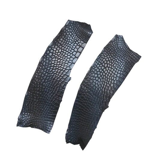 American Alligator Flank, Black, Matte