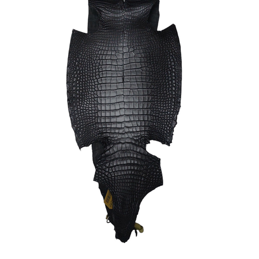 Black 25-29cm Matte Finish American Alligator Grade 3