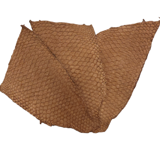 Brown Tilapia Fish Leather