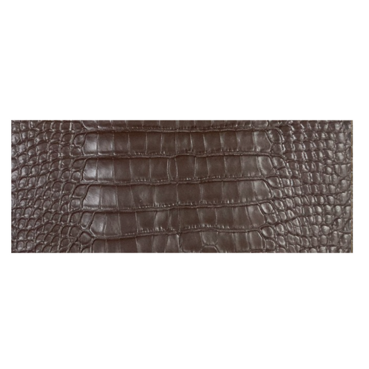 Alligator Wallet Back Cut Panel Matte Dark Brown