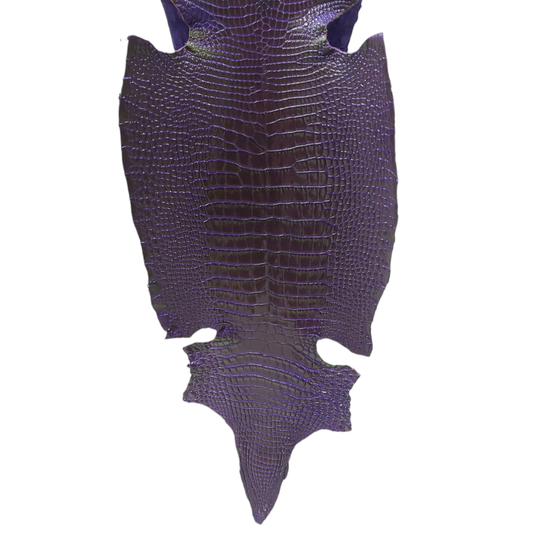 Alligator Belly Skin, Luisance Finish, Purple, 27cm, Grade I/II