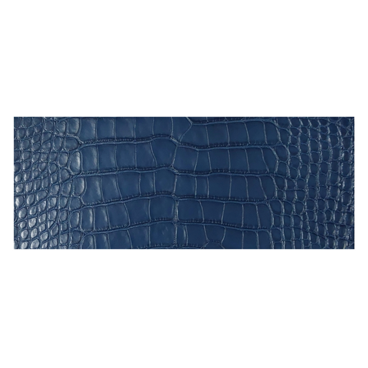 Alligator Wallet Back Cut Panel Matte Blue