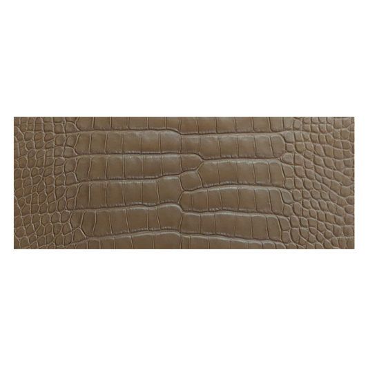 Alligator Wallet Back Cut Panel Matte Brown