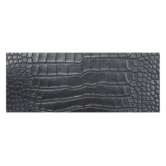 Alligator Wallet Back Cut Panel Matte Black