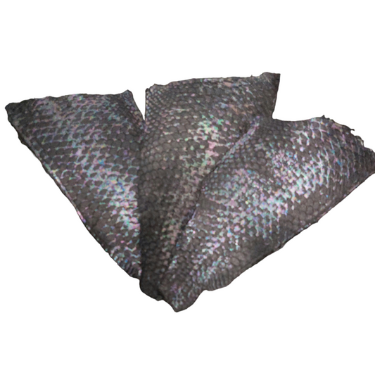 Rainbow Metallic Tilapia Fish Leather