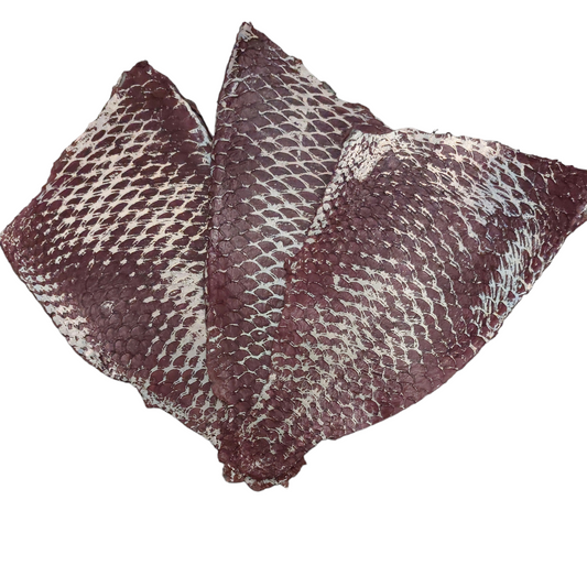 Purple and Silver Tilapia Fish Leather