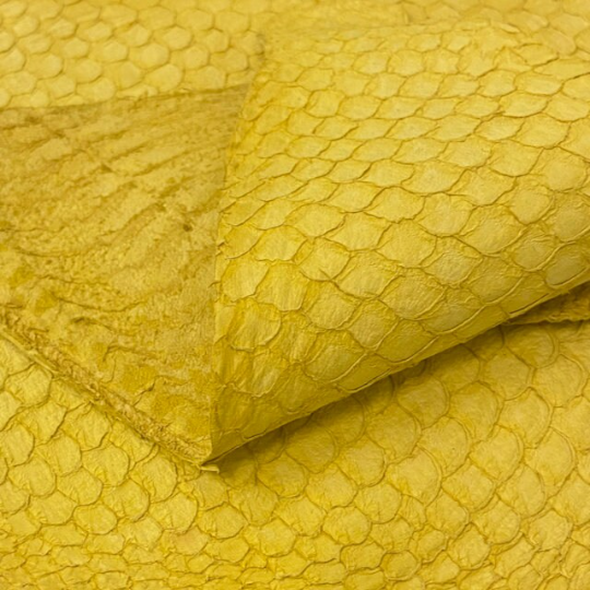 Yellow Tilapia Fish Leather